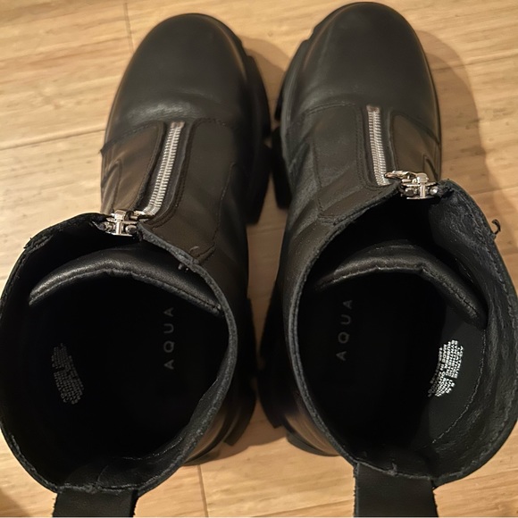 Aqua chunky zip top boots - Picture 7 of 9